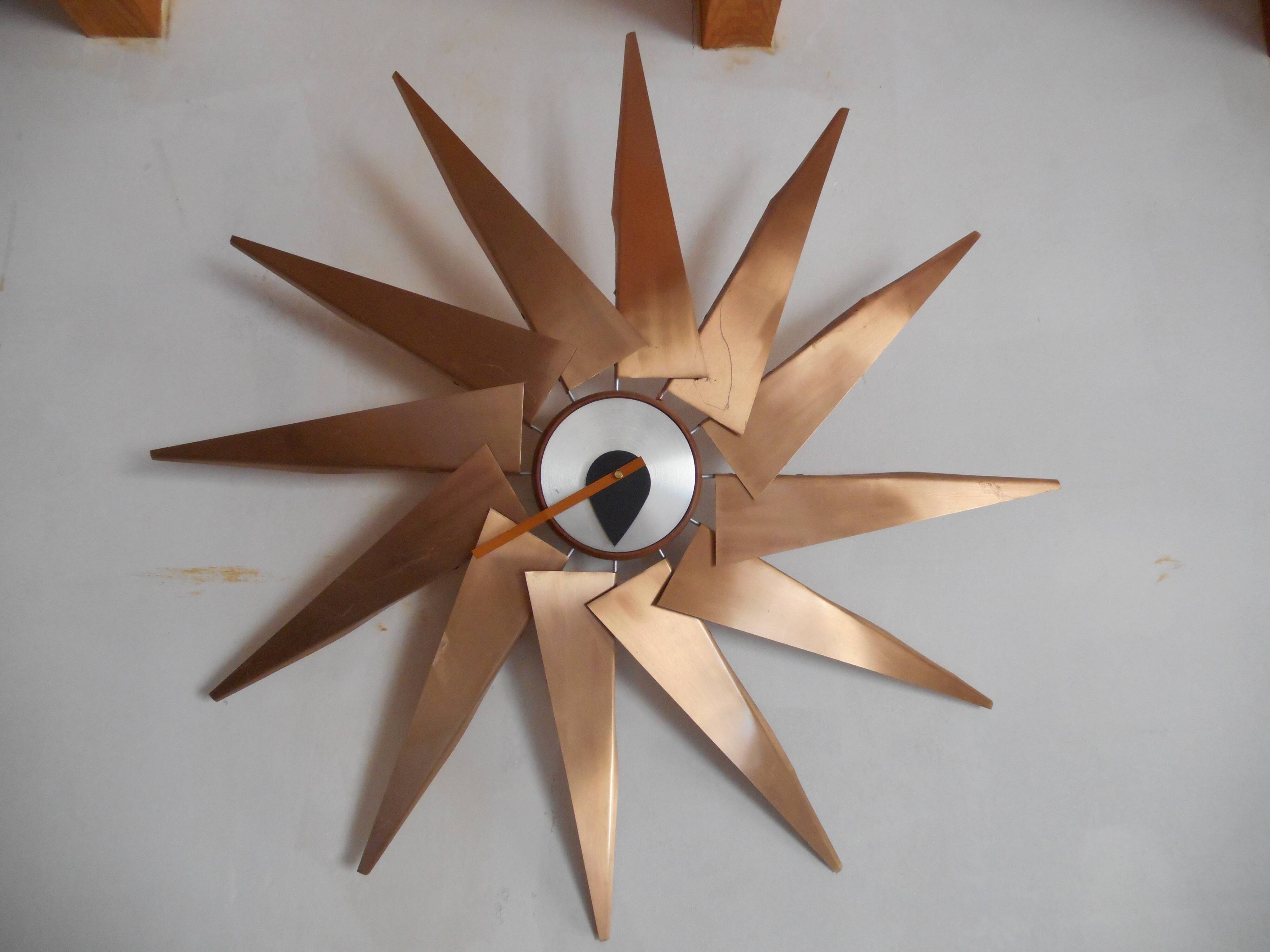 Horloge soleil top vintage design alu brossé