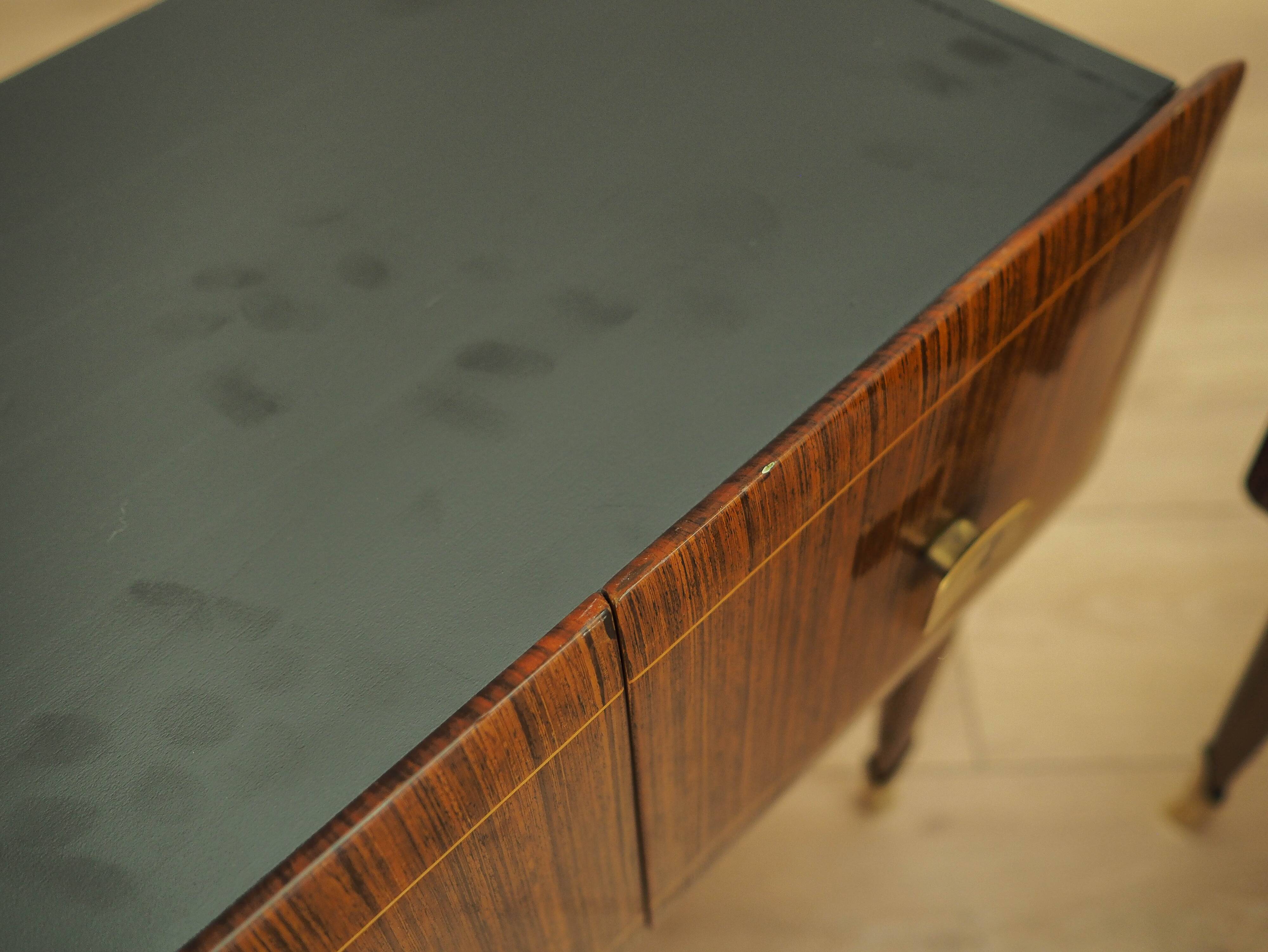 Two Bedside Cabinets, Mahogany Veneer, Italy, 1970s