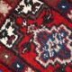 Vintage persian hamadan handmade carpet 1.3' x 1.9' (40cm x 59cm) 1970s, 1c762