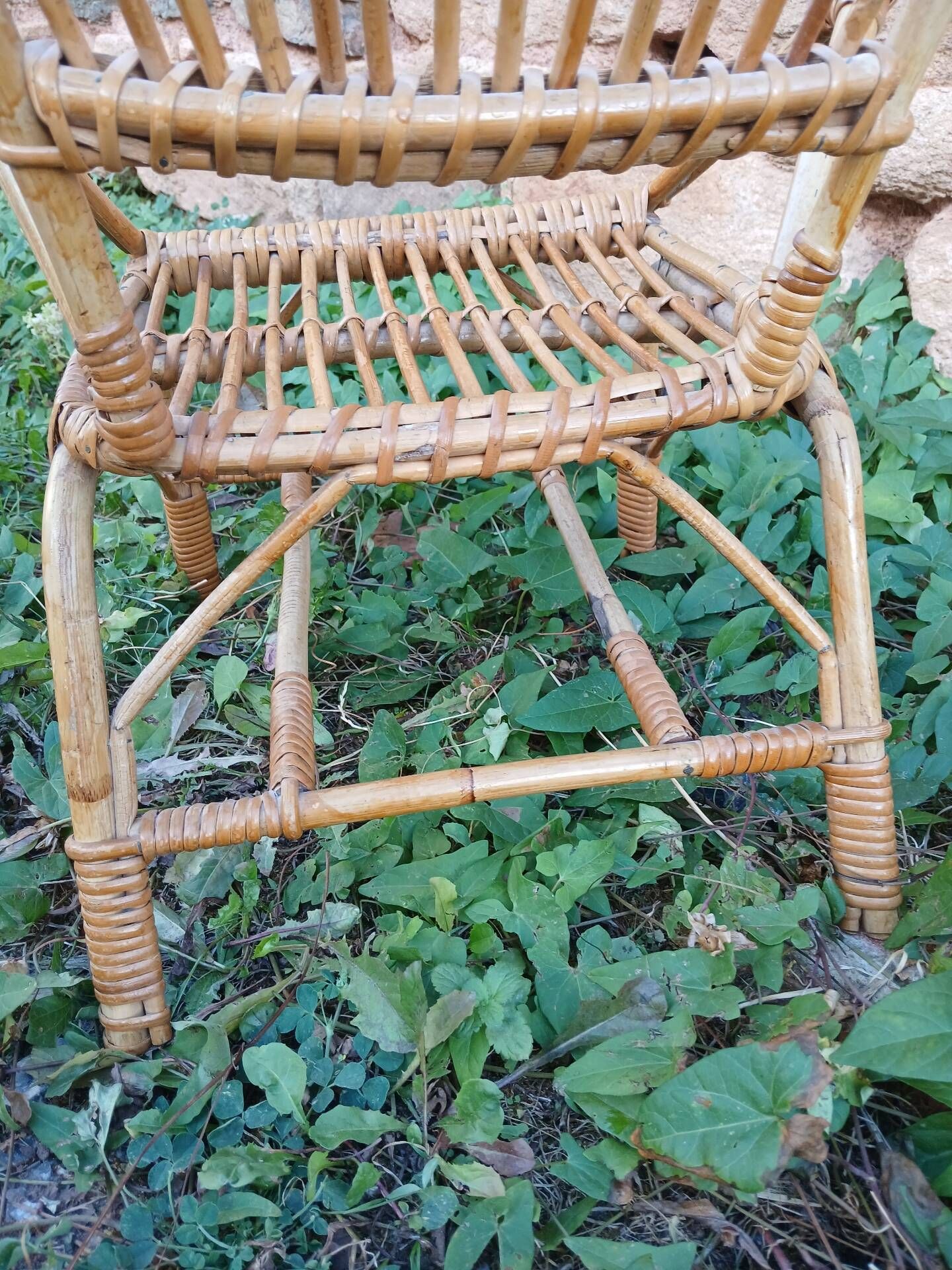 Petit fauteuil enfant en osier 