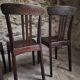 Set of 4 antique French bistro chairs Stella, circa 1900–1920.