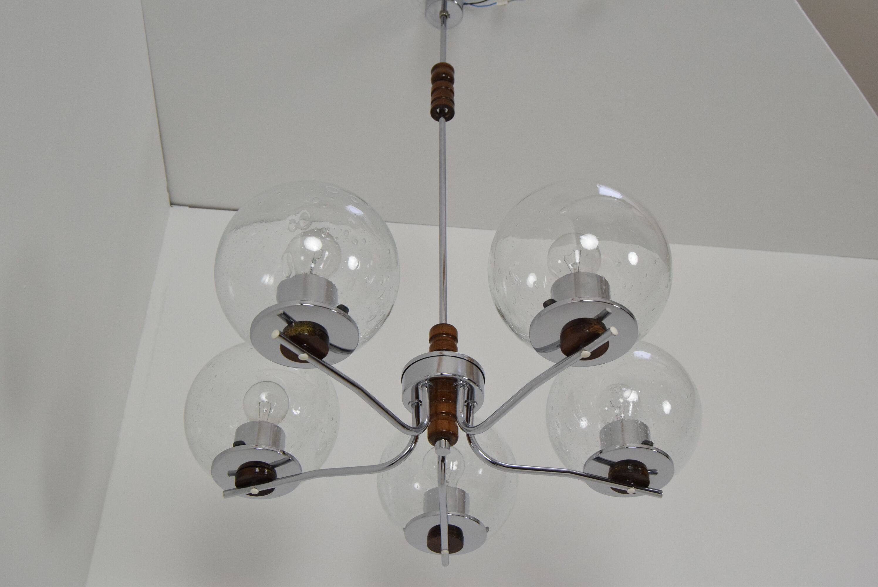 Mid-century Chandelier,Czechoslovakia,1960's.