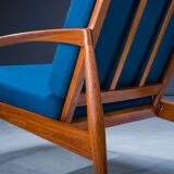 Model 121 Paper Knife Easy Chairs and Sofa by Kai Kristiansen for Magnus Olesen, 1960s, Set of 3