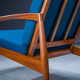Model 121 Paper Knife Easy Chairs and Sofa by Kai Kristiansen for Magnus Olesen, 1960s, Set of 3