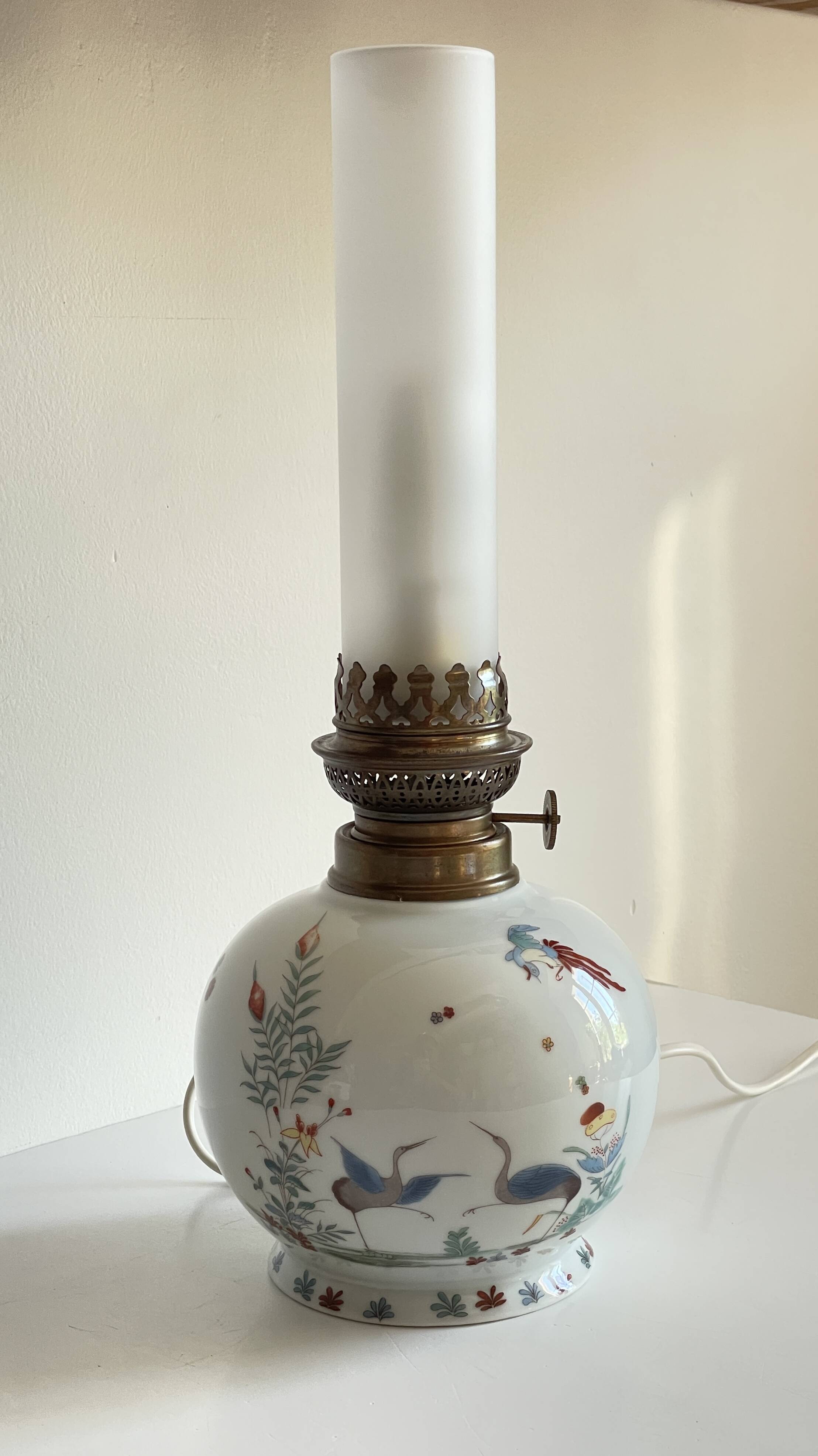 Limoges porcelain lamp France