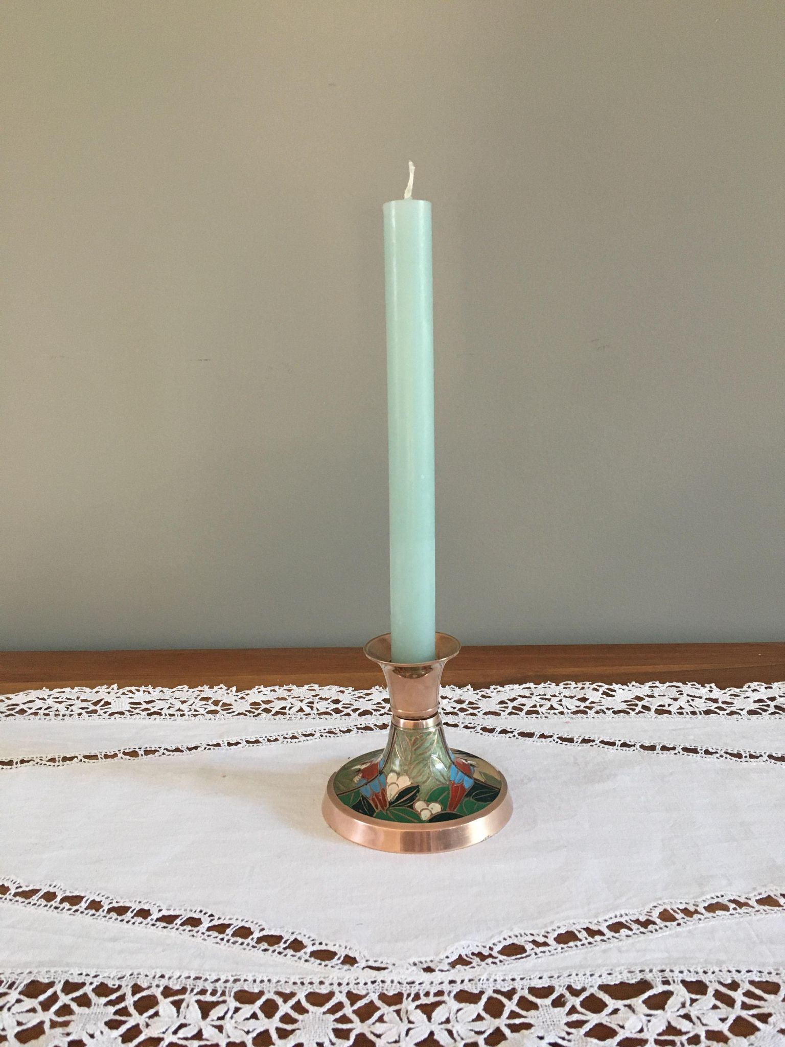 Hand-painted candle holder