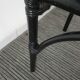 Side table in rattan bamboo and glass 70s