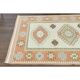 1970s vintage Turkish Oushak handmade wool cotton beige area rug 127x186