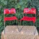 Omstak chair by Rodney Kinsman, vintage red metal.