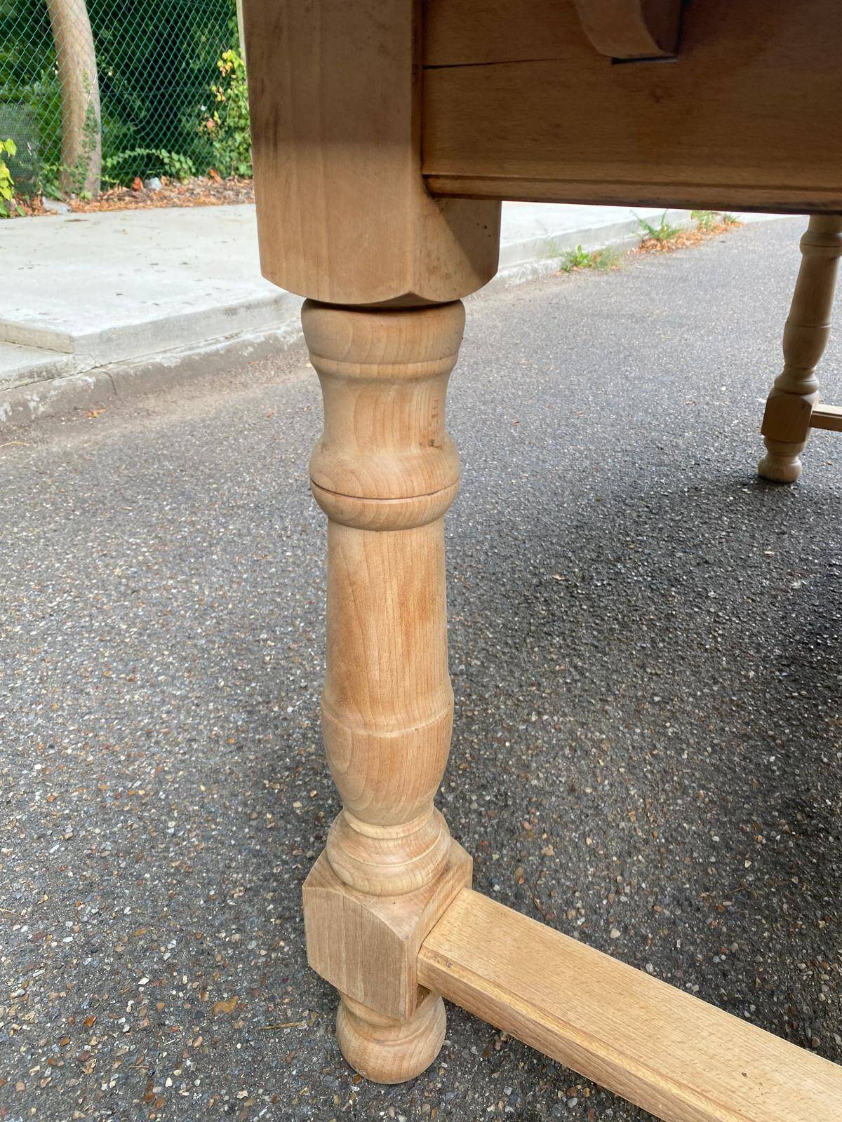 Table à manger de ferme extensible rénovée en bois 260cm