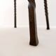 Round coffee table with twisted wrought iron base, France 1960s - Ø 67cm
