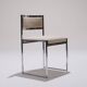 Pair of metal and textured fabric chairs, 1970s