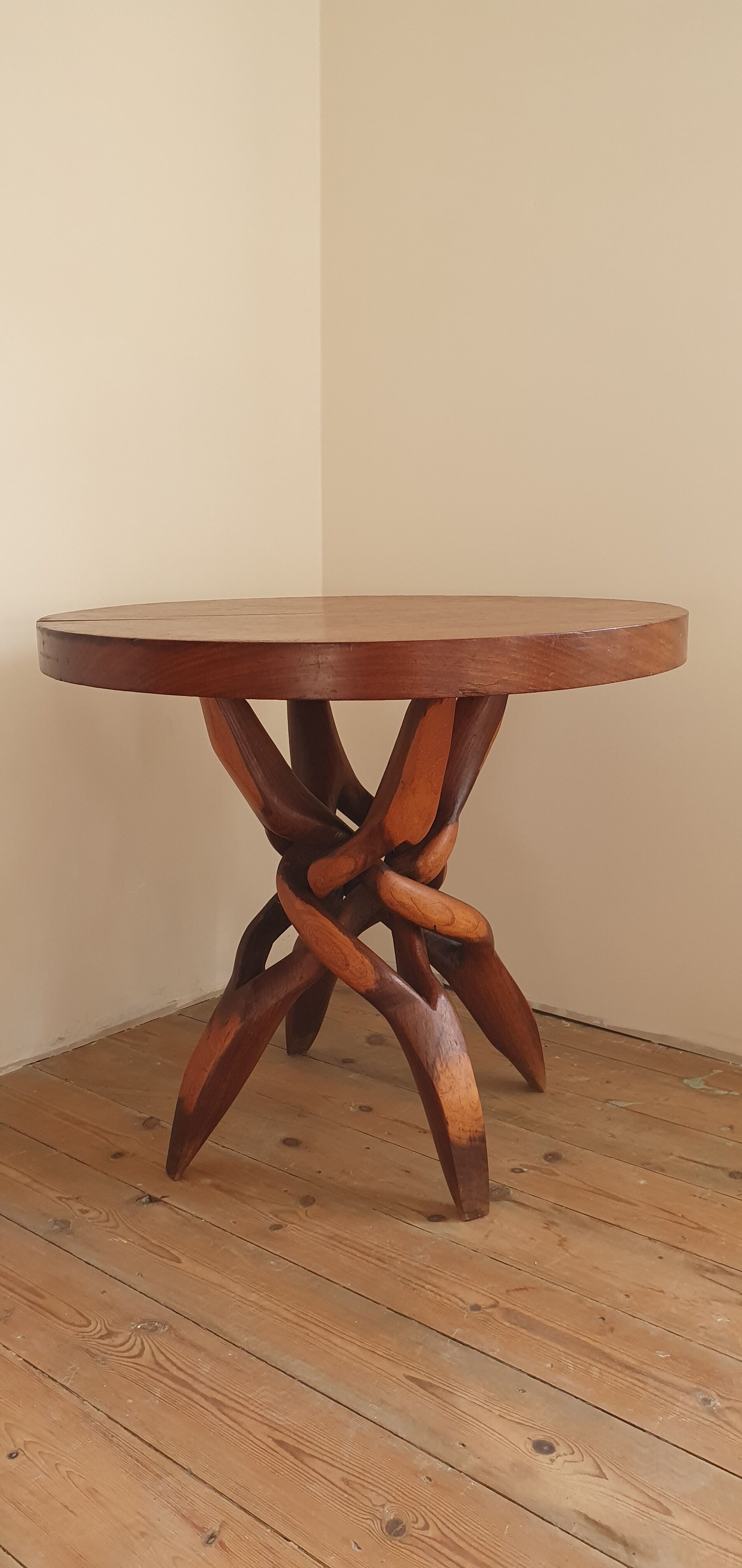 African teak root table 50s