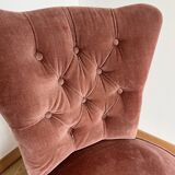 Velvet toad armchair