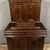 17th century walnut cabinet with recess, circa 1650-1680