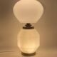 Space Age white glass table lamp, Faver Italy 1970s