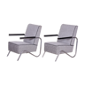 Pair of grey 1930s Armchairs made in Czechia