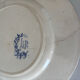 Antique blue night ironstone plate with floral pattern | Earthenware