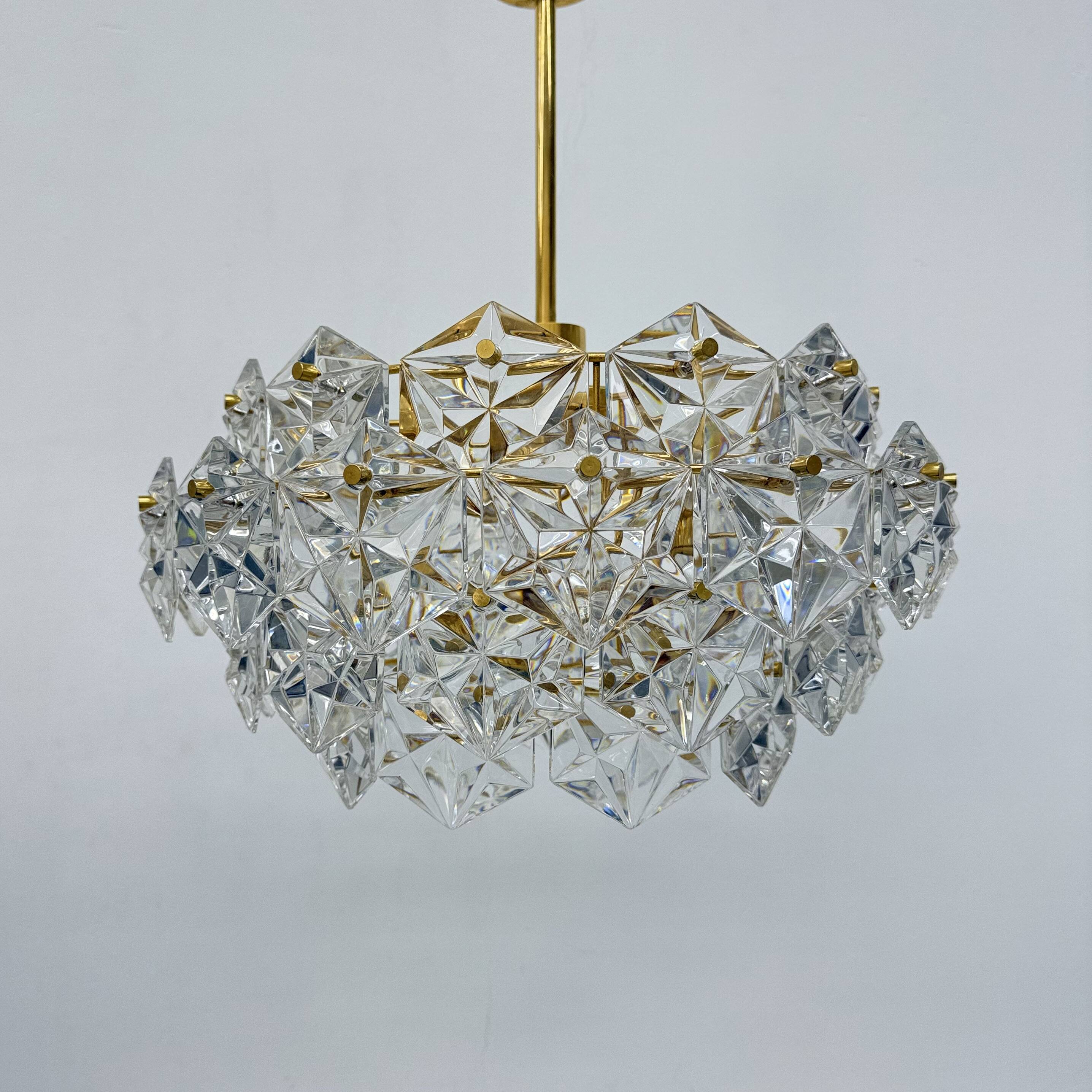 Kinkeldy chandelier with crystal , 1970s