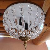 Lustre pampilles corbeille