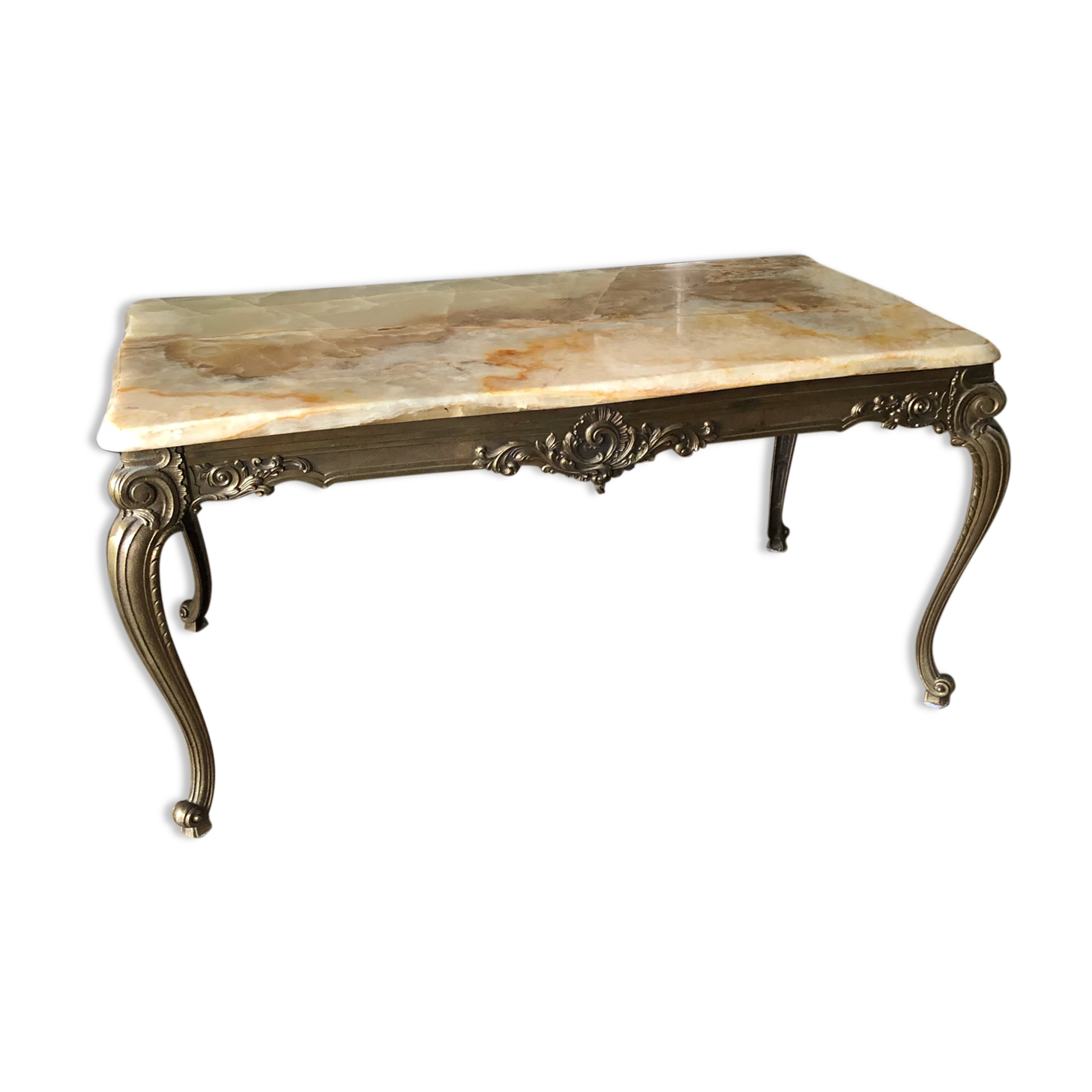Marble and gold coffee table