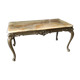 Table basse marbre et or