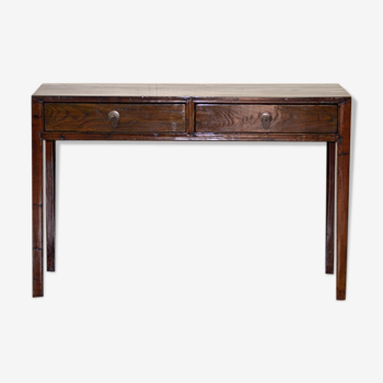 Console table wood stained and varnished old 20th century