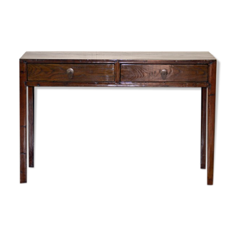 Console table wood stained and varnished old 20th century