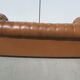 Sofa Chesterfield 3 seats patinated fawn leather
