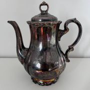 Cafetière en porcelaine métallisée 