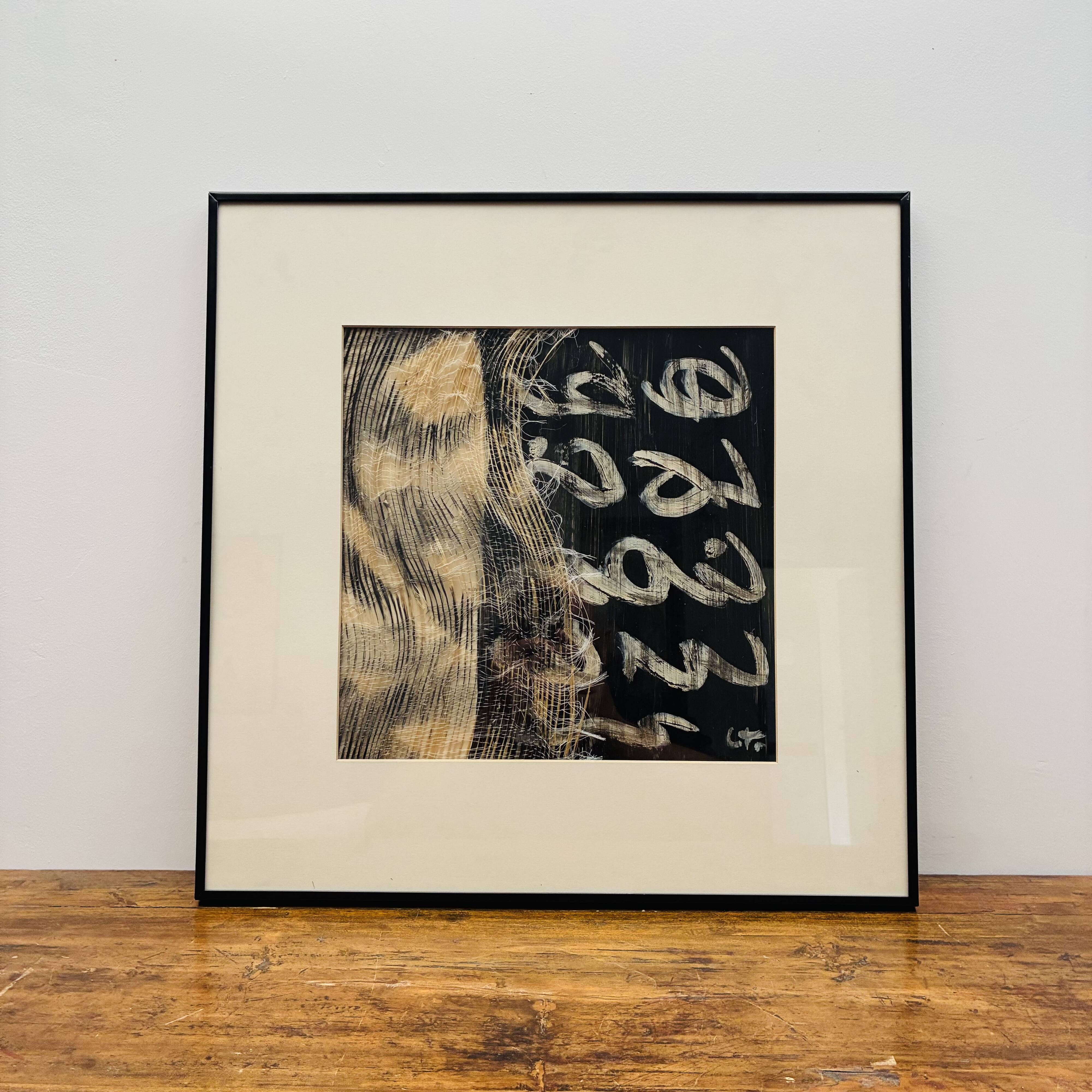 Caroline Tokar – Contemporary tableau Mixed technique calligraphy & gaze