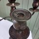 Pair of 5-light metal candlesticks