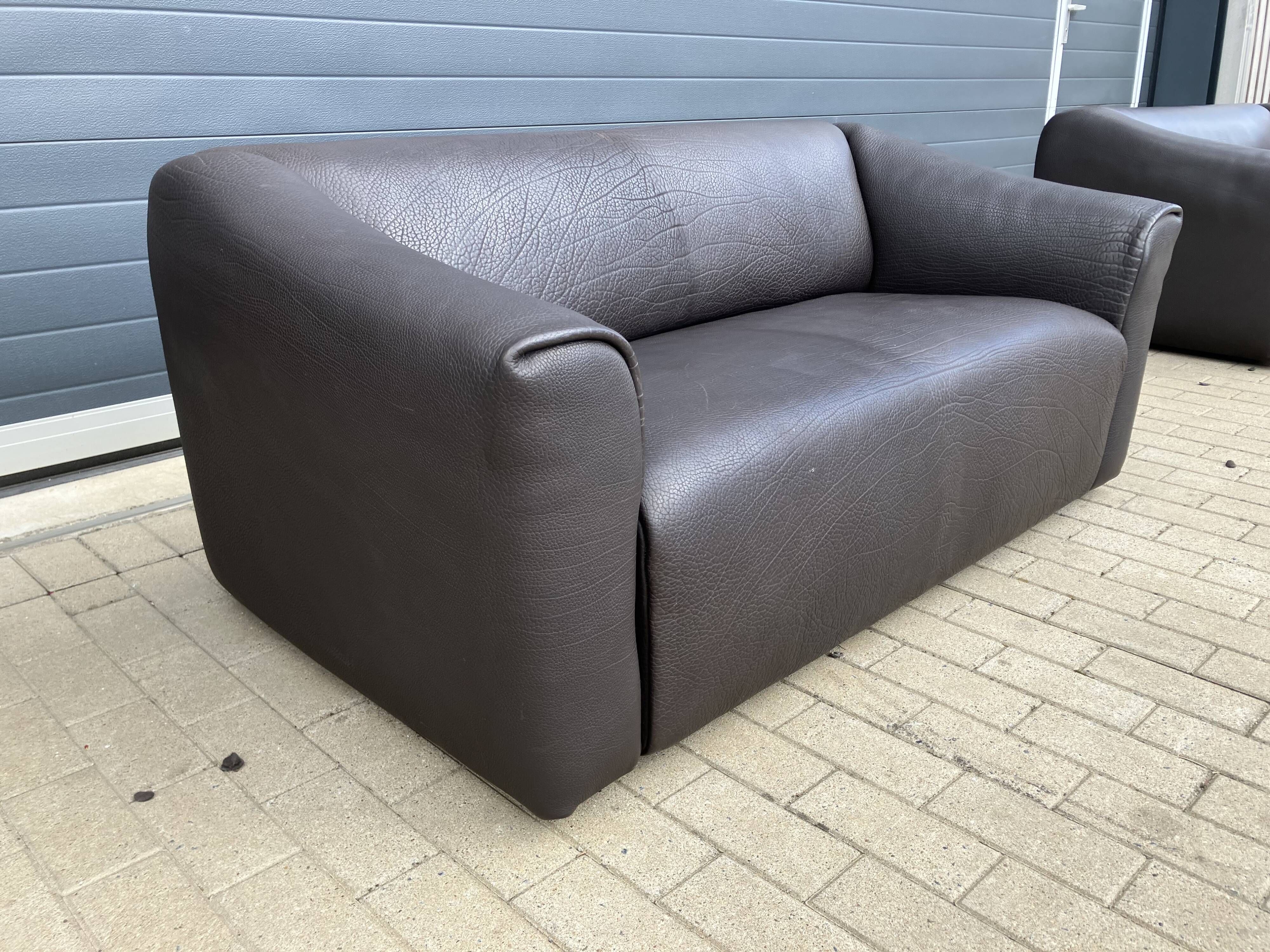 De Sede Ds47 3zit +2zit Buffel leather 5mm NECK color Cigarro