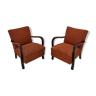 Set of Two Art Deco Armchairs by Halabala,1930's.