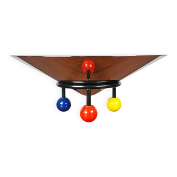 Chrome metal tripod bowl, 1980s