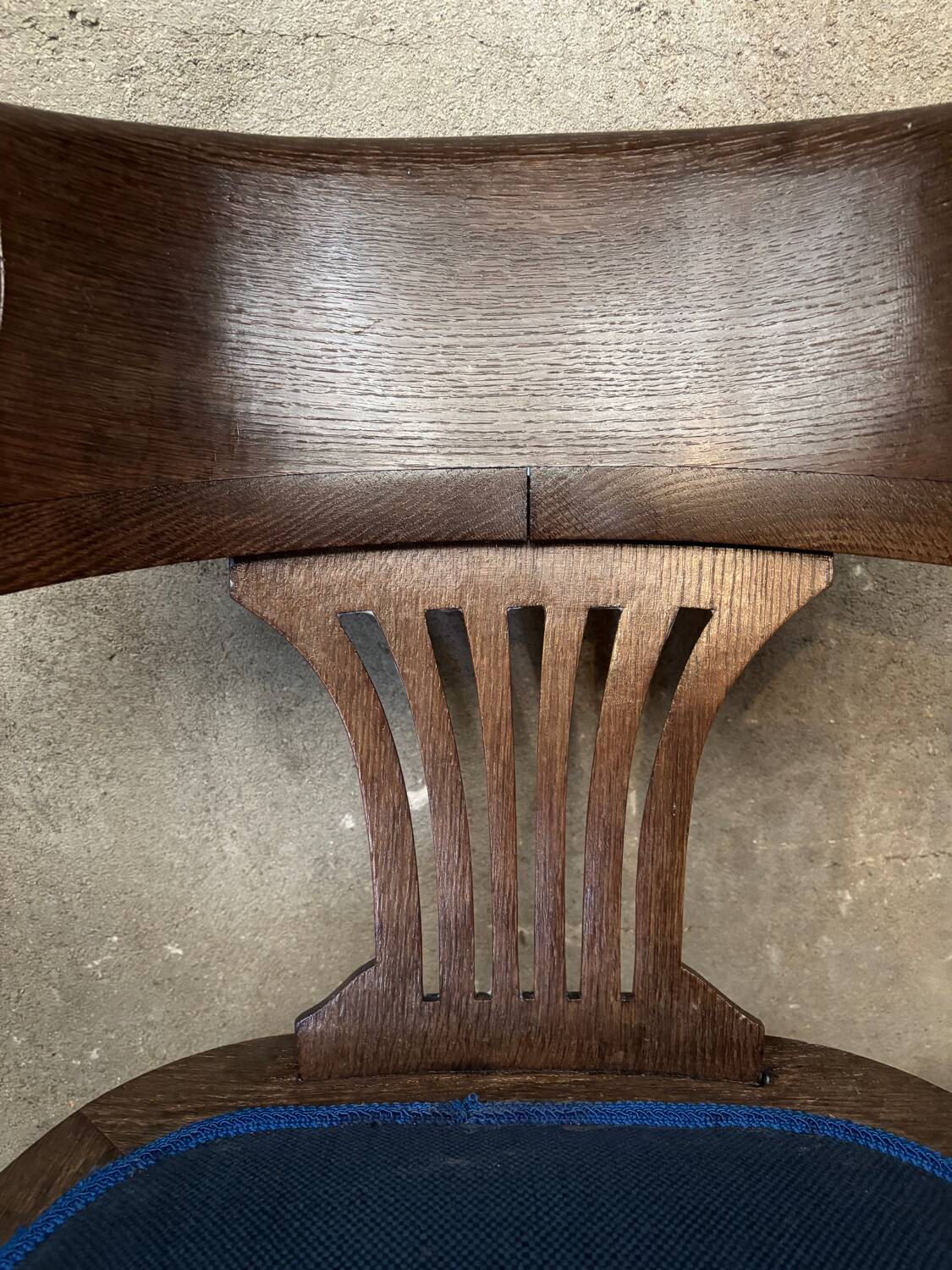 Pair of American bank armchairs in solid oak