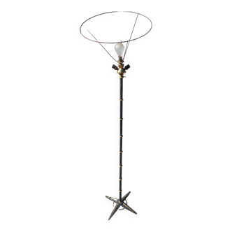 Lampadaire Gilles Sermadiras 3 feux de lumières, pied réglable