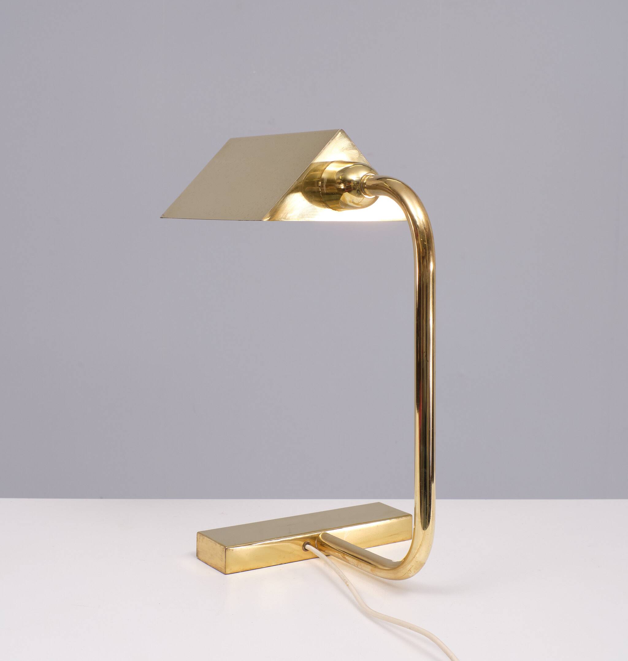 Mid Century Brass Table lamp 1960s Switzerland