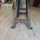 Industrial table top solid oak machine foot cast iron