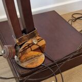 Wooden arc floor lamp