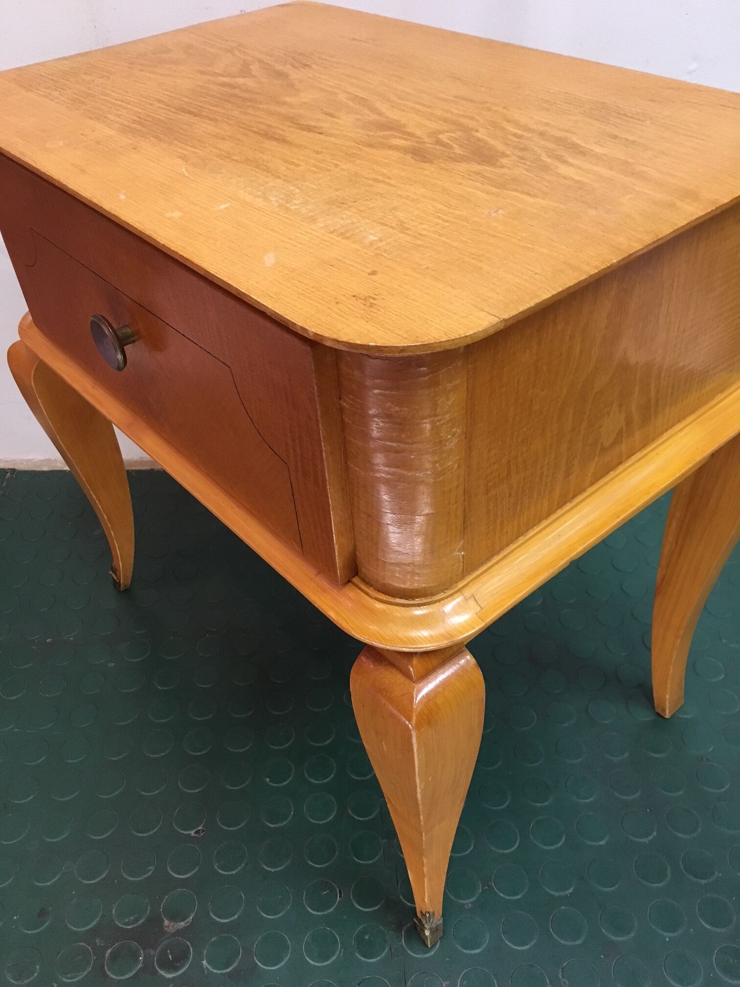 Bedside cabinet 60s light wood