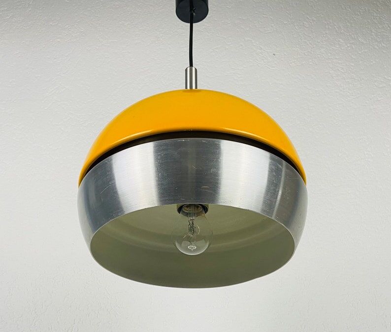 Danish metal pendant lamp, 1970s
