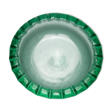 Cut/empty pocket daum art deco crystal bubbled green