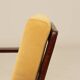 Pair of vintage curved beech armchairs, refurbished – Corduroy fabric