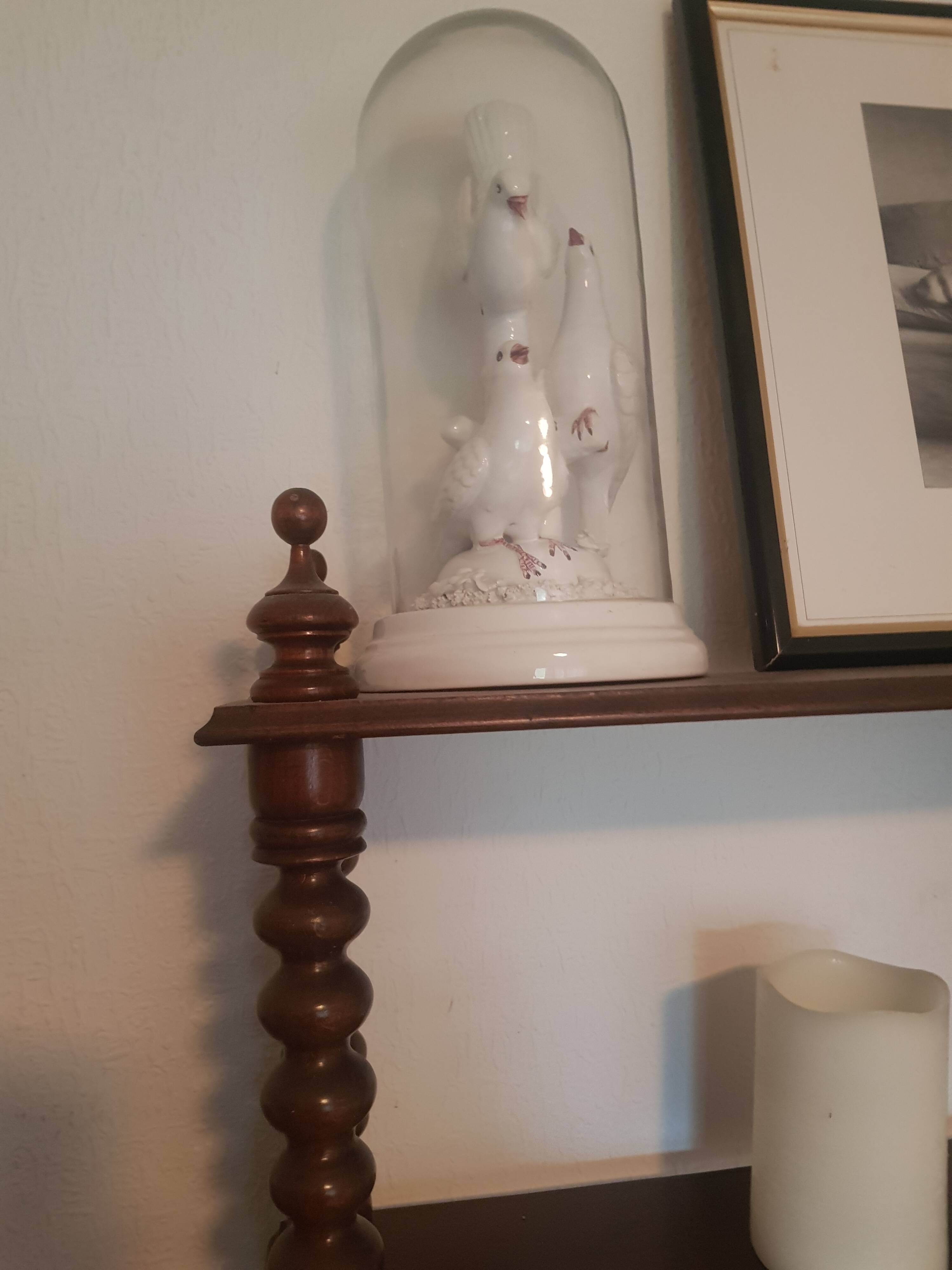 Turned wooden shelf