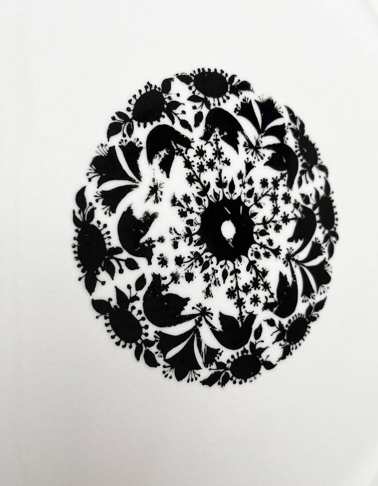 Plate from the postmodern Hilton series by Rosenthal, 1980s.