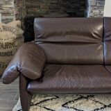 De Sede sofa DS-1023 year 70 in brown leather