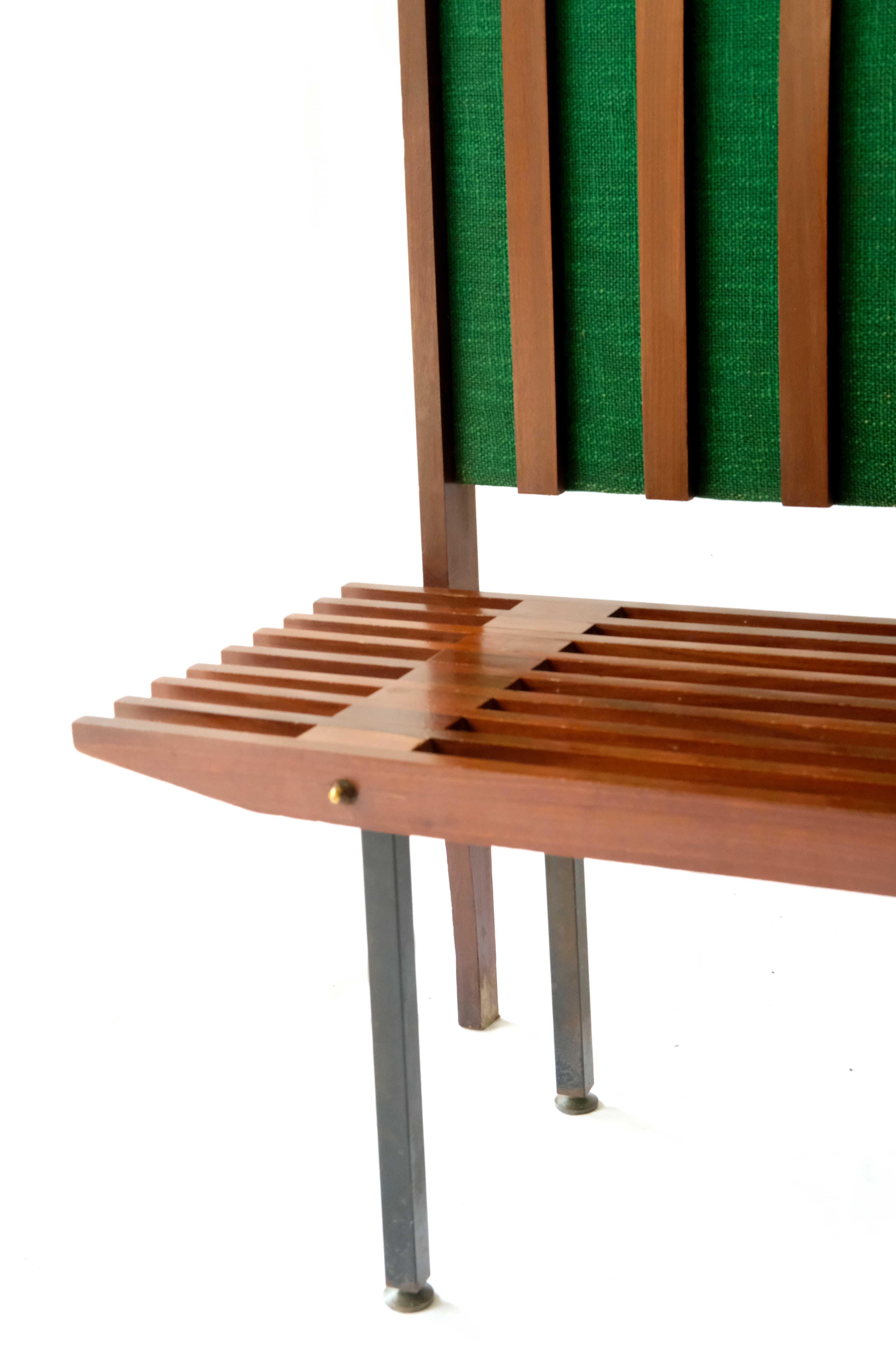 Vintage Wall-Mounted Hall-Stand with a Bench, Italy 1970's