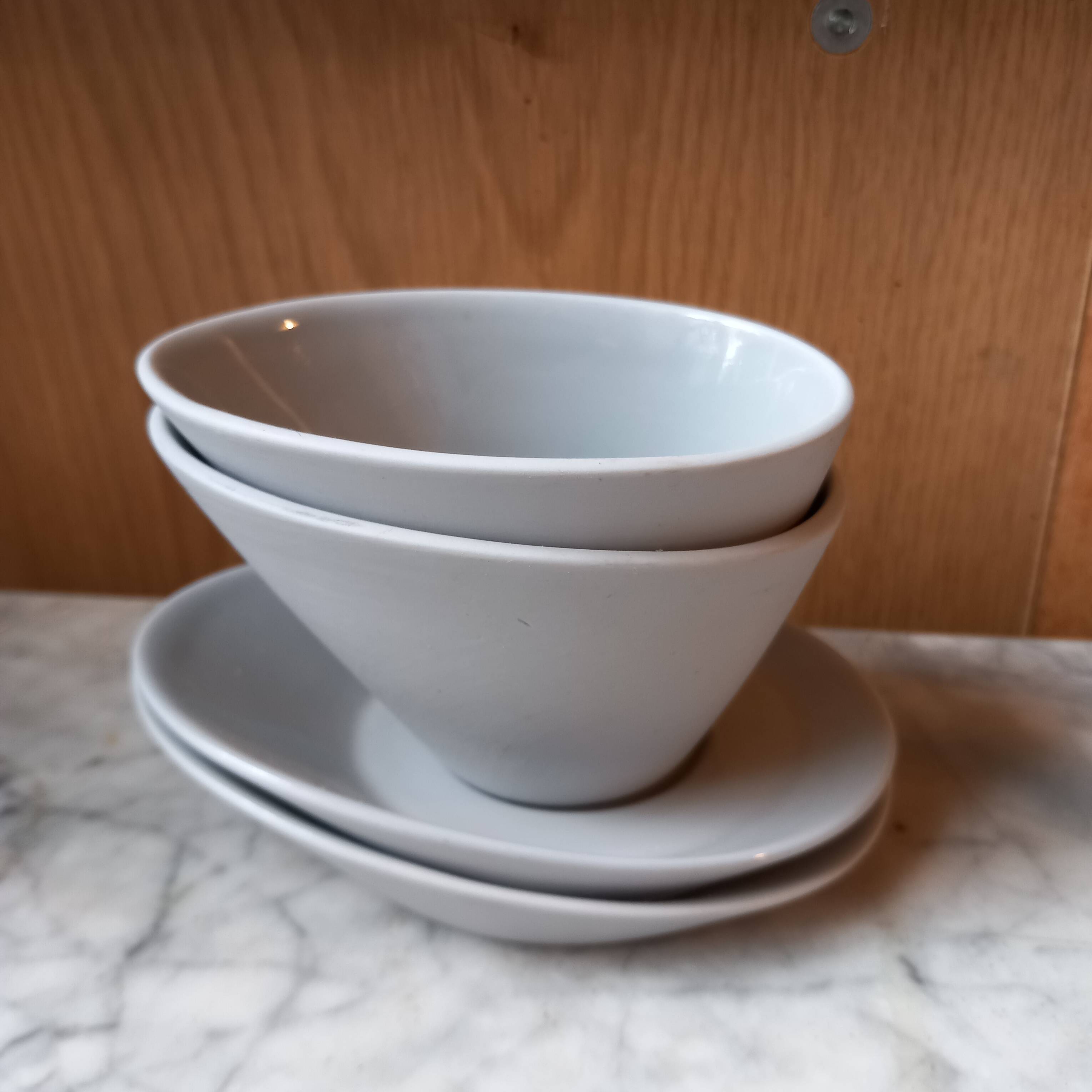 2 tasses ovoïde Artoria Limoges  Marcel Marongiu