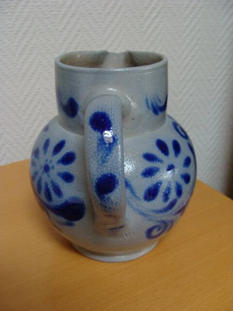 Betschdorf Alsace stoneware pitcher